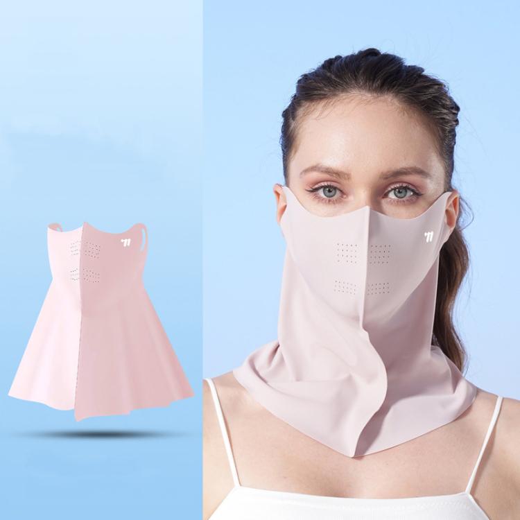 WEST BIKING Full-Face Neck Protection Sun Mask Ice-Silk UV-Protective Face Cover UV-Blocking Cycling Mask, Size: One Size(Pink)