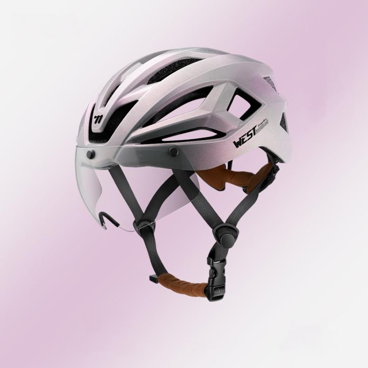 WEST BIKING Lightweight Bike Helmet with Magnetic Visor for Road & Mountain Cycling(Chameleon)