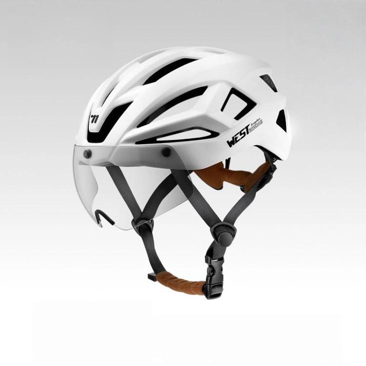 WEST BIKING Lightweight Bike Helmet with Magnetic Visor for Road & Mountain Cycling(White)
