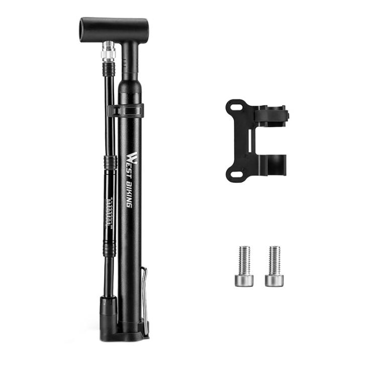 WEST BIKING Mini Portable Bicycle High-Pressure 120PSI Pump(Black)
