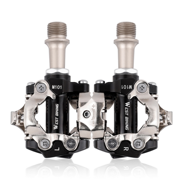 WEST BIKING Mountain Bike Self-locking Bearing Lock Pedal Riding Accessories(Black)