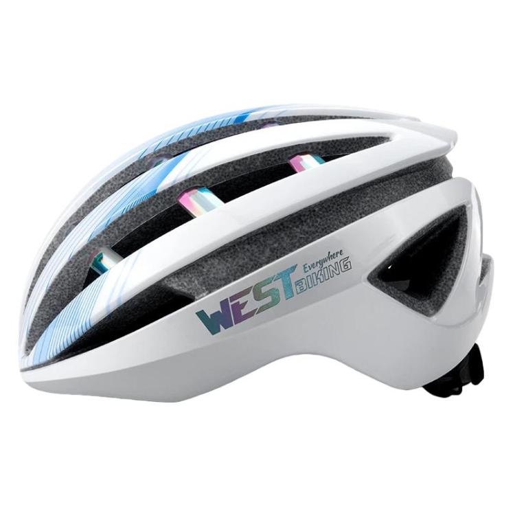 WEST BIKING Outdoor Cycling Helmet Men Women Mountain / Road Bike Safety Helmet, Size: 58-61cm(Colorful Blue)