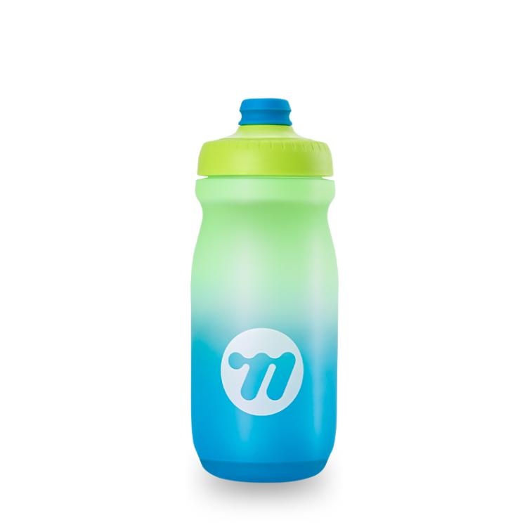 WEST BIKING Outdoor Sports Portable Cycling Gradient Color Water Bottle, Color: Green Blue 550ML