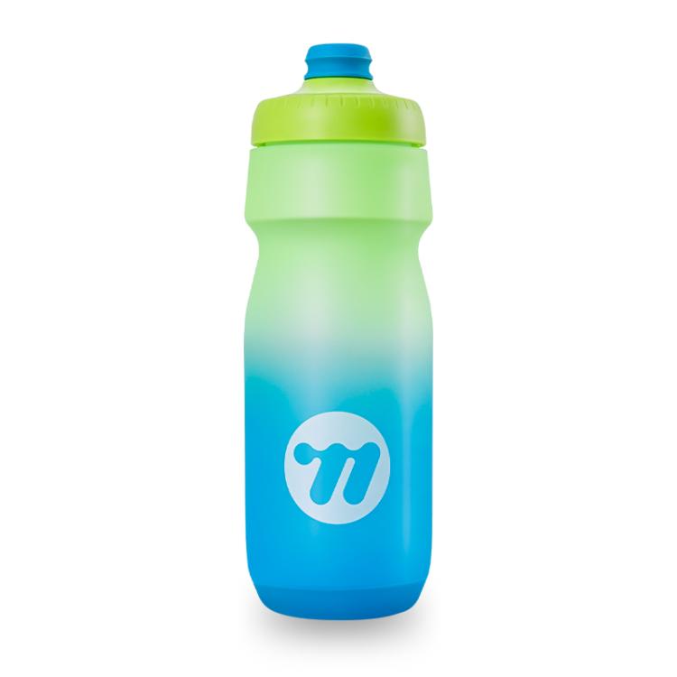 WEST BIKING Outdoor Sports Portable Cycling Gradient Color Water Bottle, Color: Green Blue 650ML
