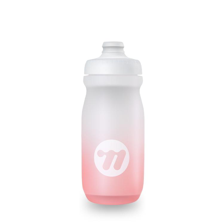 WEST BIKING Outdoor Sports Portable Cycling Gradient Color Water Bottle, Color: White Pink 550ML
