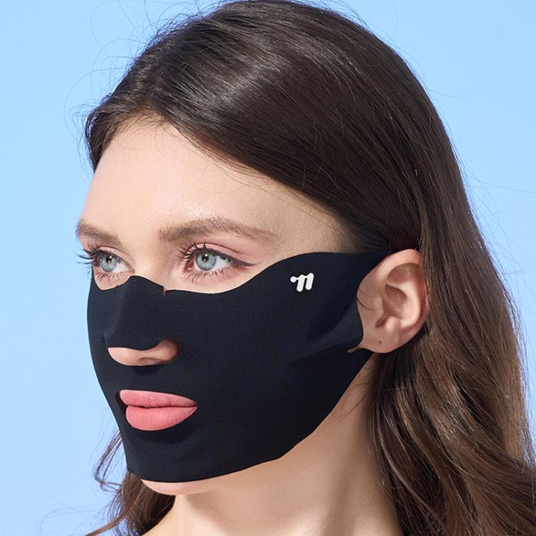 WEST BIKING ummer Ice Silk UV-Protective Mask UV-Blocking Cycling Face Cover, Size: One Size(Black)