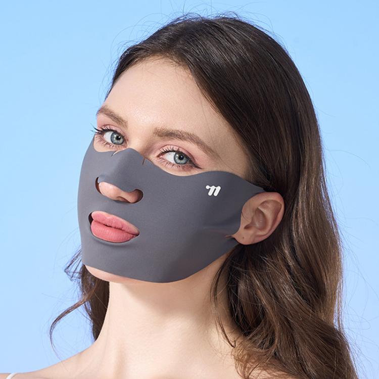WEST BIKING ummer Ice Silk UV-Protective Mask UV-Blocking Cycling Face Cover, Size: One Size(Dark Gray)