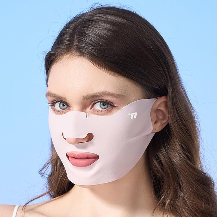 WEST BIKING ummer Ice Silk UV-Protective Mask UV-Blocking Cycling Face Cover, Size: One Size(Pink)