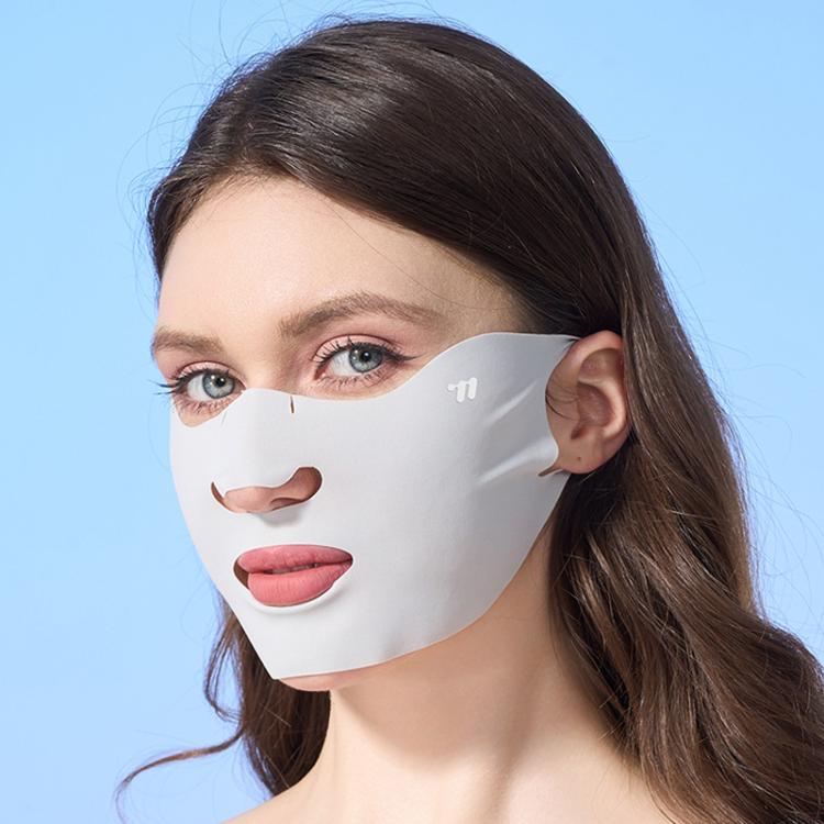 WEST BIKING ummer Ice Silk UV-Protective Mask UV-Blocking Cycling Face Cover, Size: One Size(White)