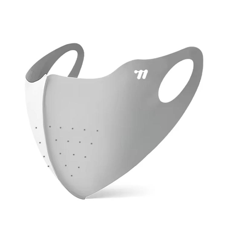 WEST BIKING UPF50+ 3D Seamless Ice-Silk Breathable Eye-Corner Ventilated Face Mask UV Protection Mask, Size: One Size(Light Gray)