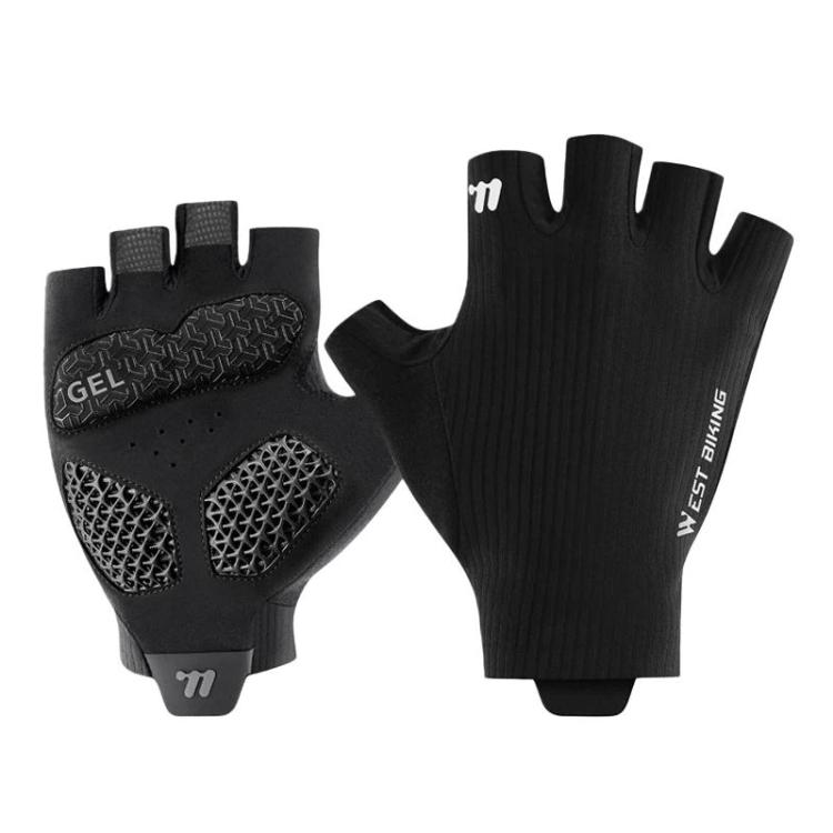 WEST BIKING YP0211274 3D Printed Half Finger Cycling Gloves Shock-Absorbing Anti-Slip Riding Gloves, Size: XXL