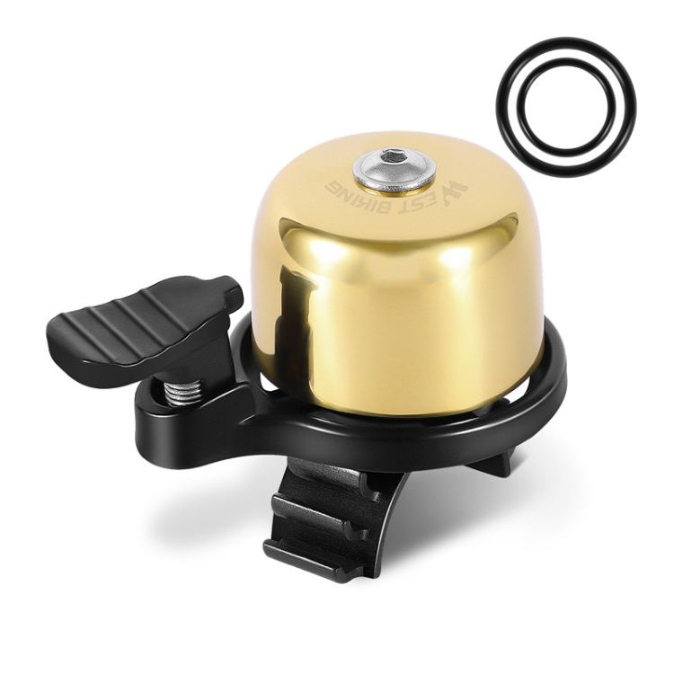 WEST BIKING YP0706048 Bicycle Copper Bell Mountain Bike Mini Bell(Golden)