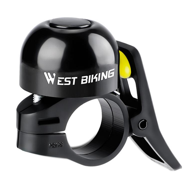 WEST BIKING YP0706059 Loud Bicycle Bell Thumb Bell For Folding Bikes Mountain Bikes Cycling Bell Gear(Black Yellow)