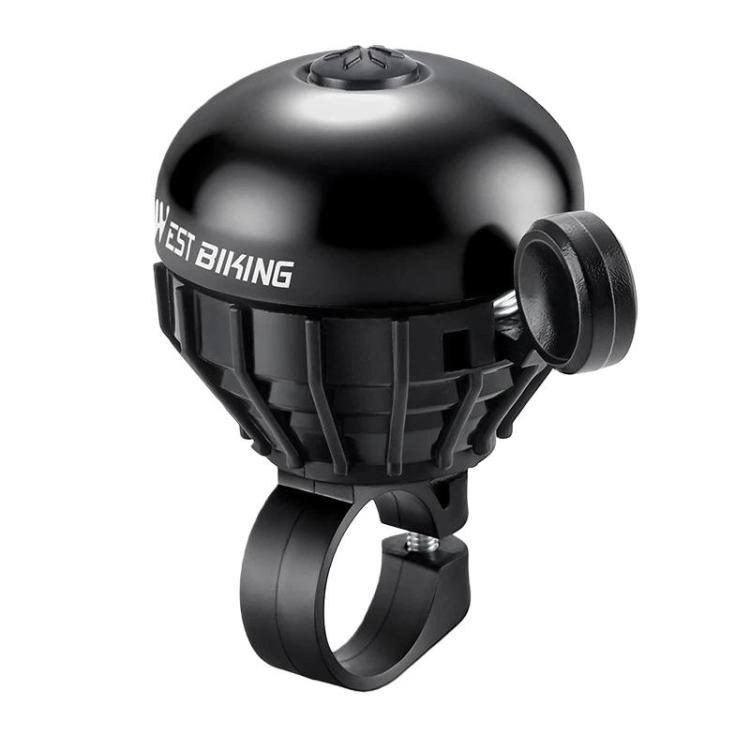 WEST BIKING YP0706061 Bike Thumb Bell Aluminum Alloy Loud & Compact Bicycle Bell(Black)