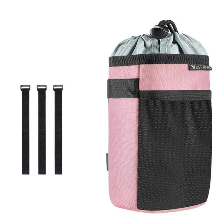 WEST BIKING YP0707411 Bicycle Large Capacity Insulated Water Bottle Bag Sports Cycling Bag(Pink)