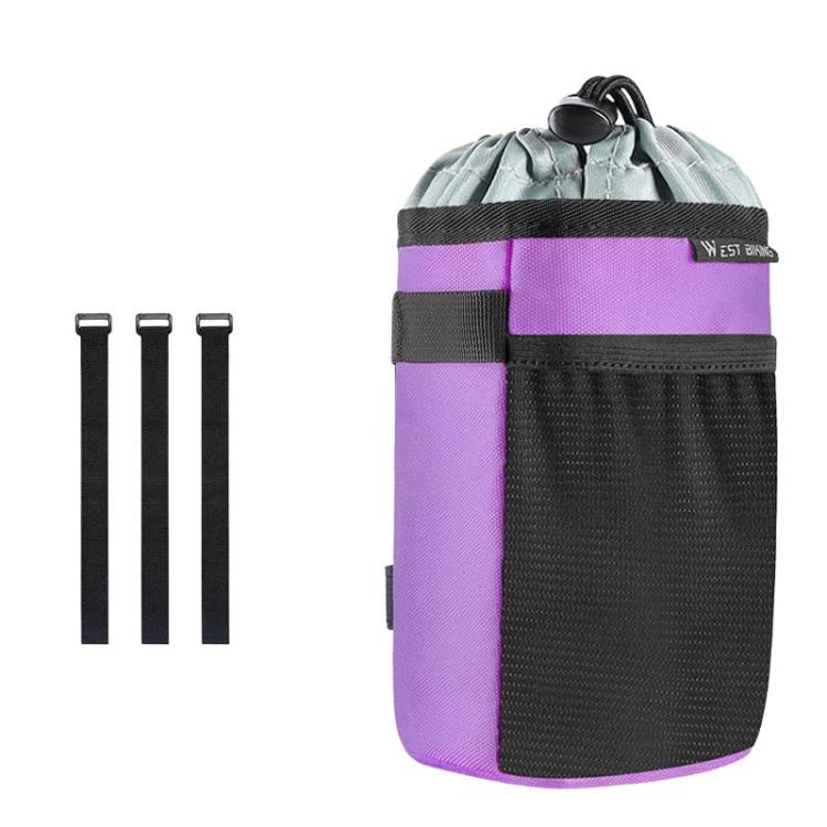 WEST BIKING YP0707411 Bicycle Large Capacity Insulated Water Bottle Bag Sports Cycling Bag(Purple)