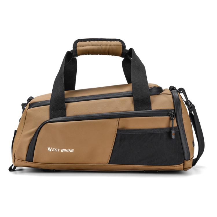 WEST BIKING YP0707413 Bicycle Multifunctional Storage Pannier Outdoor Travel Mountain Bik Rear Seat Tail Bag(Brown)