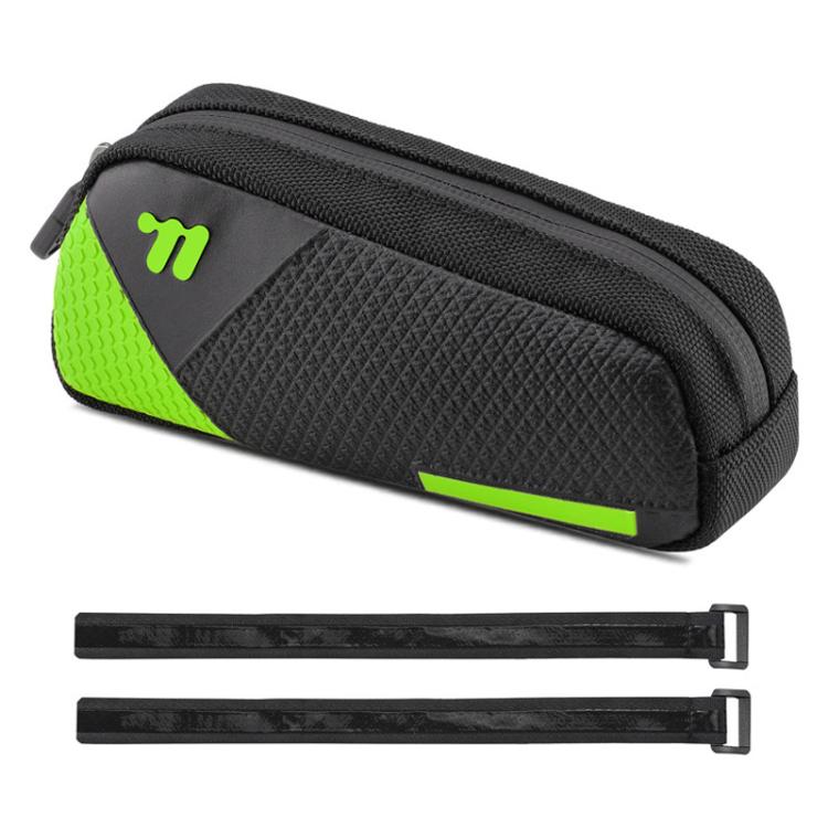 WEST BIKING YP0707414 Compact Portable Bicycle Top Tube Bag Road Bike Frame Storage Pouch(Black Green)