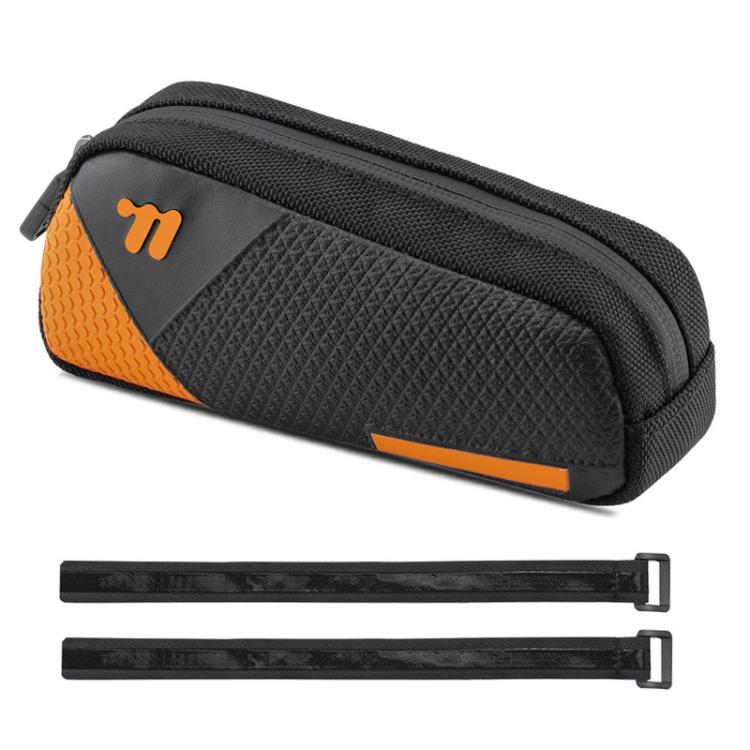 WEST BIKING YP0707414 Compact Portable Bicycle Top Tube Bag Road Bike Frame Storage Pouch(Black Orange)