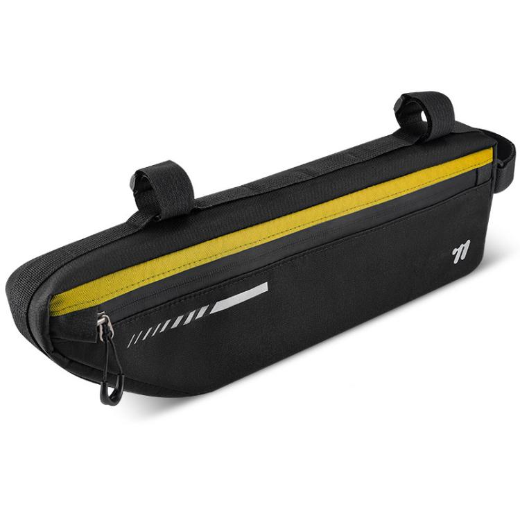 WEST BIKING YP0707415 Bicycle Top Tube Bag Mountain Road Bikes Large Capacity Front Tube Bag(Black Yellow)