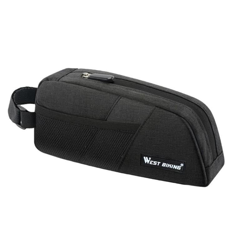 WEST BIKING YP0707429 Portable Large-Capacity Bike Top Tube Bag Road Bike Cycling Gear(Black)