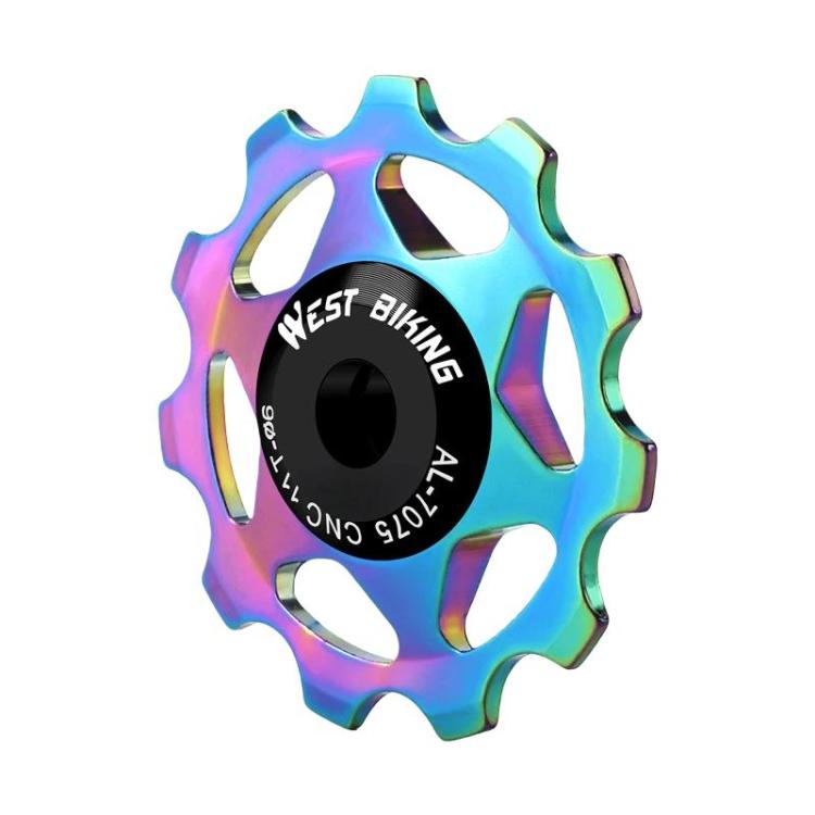 WEST BIKING YP0719490 Bike Jockey Wheel With Metal Bearings Road Bike Rear Derailleur Jockey Wheel, Spec: 11T Colorful