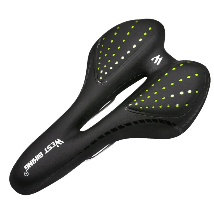 WEST BIKING YP0801086 Silicone Thickened Soft And Comfortable Bicycle Seat(Dark Green)