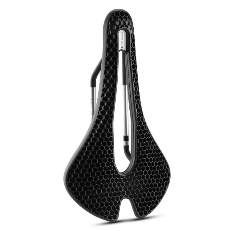 WEST BIKING YP0801258 Bicycle Honeycomb Shock Absorbing Ventilated Comfort Saddle For Road Bike Riding Equipment(Black)