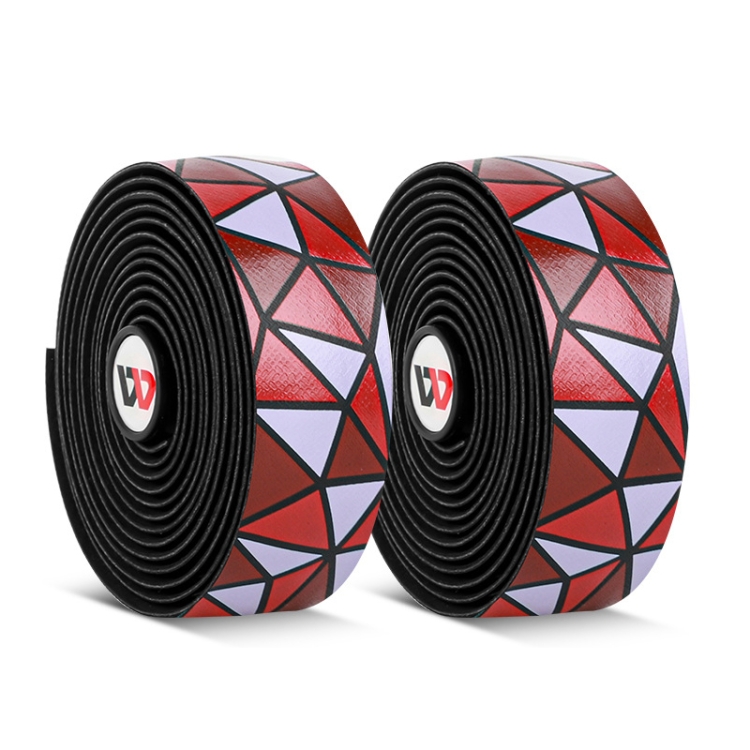 WEST BIKING YP0804045 Color PU Handlebars Stain Resistant Washable Non-Slip Bicycle Straps Cycling Accessories(Red White)