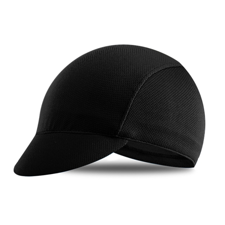 WG0002 Outdoor Cycling Small Cap Sunscreen Dust-Proof Shading Bicycle Cloth Cap(Black)