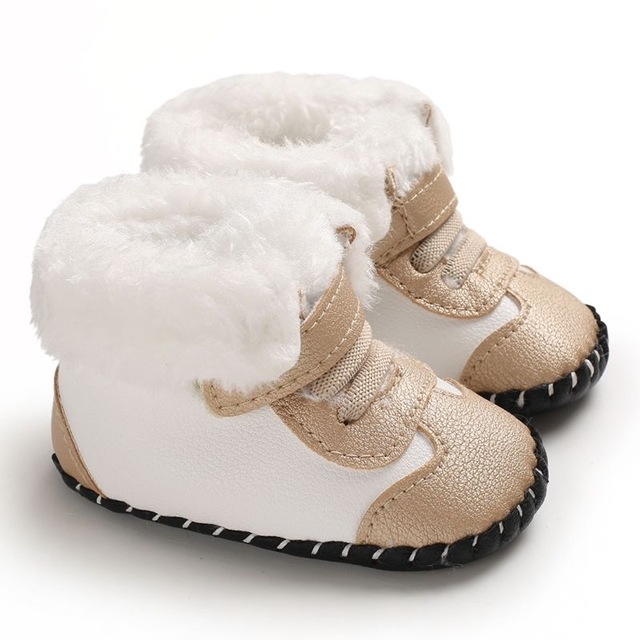 Winter Boots Soft Sole Walkers Newborn Baby First Winter Infant Footwear Toddler(Beige)