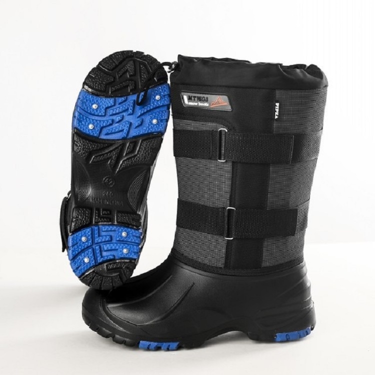 Winter Men Outdoor Snow Shoes Warm Non-slip Steel Nail High Snow Boots, Size:41(Double Webbing)
