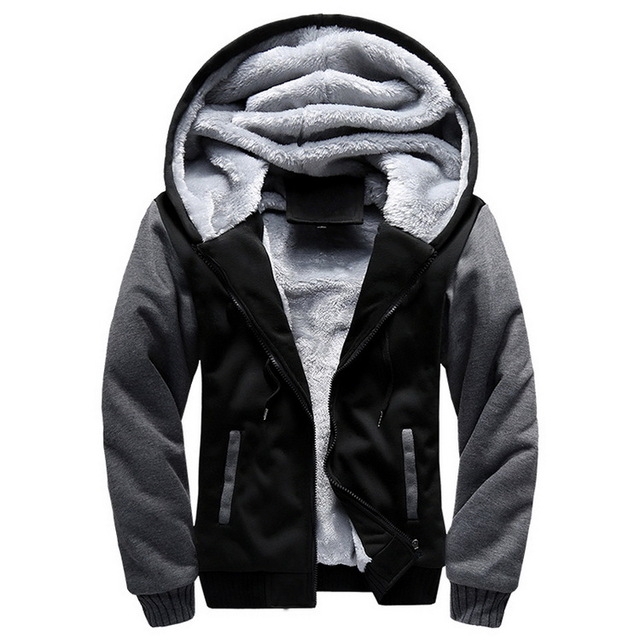 Winter Parka Men Plus Velvet Warm Windproof Coats Large Size Hooded Jackets, Size: 4XL(Gray)
