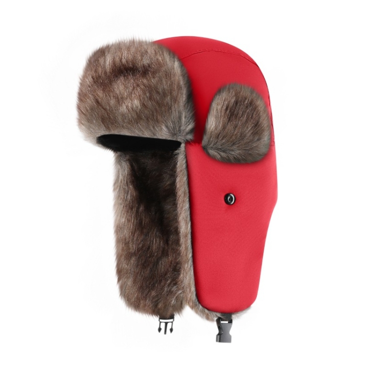 Winter Waterproof Warm Hat Outdoor Ear Protection Hat Ski Cap(Red)