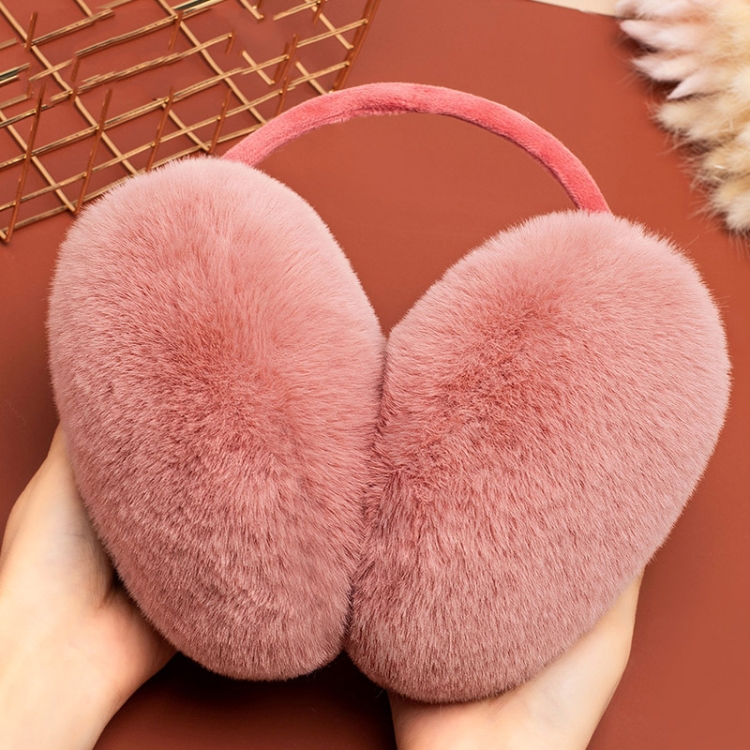 Winter Women Cute Earmuffs Soft Fluffy Warm Earmuffs Adult Children Students Ear Warmer, Size: 16cm Medium(Pink)