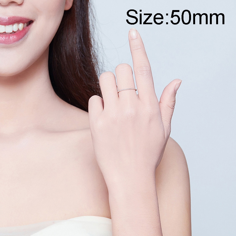 Women Fashion Charms Beads Ring Jewelry, Metal Color:925 silver(50mm)