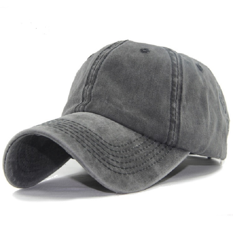 Women Solid Color Washable Purified Cotton Baseball Cap Hip Hop Hat, Size:Adjustable 50-60cm(Black)