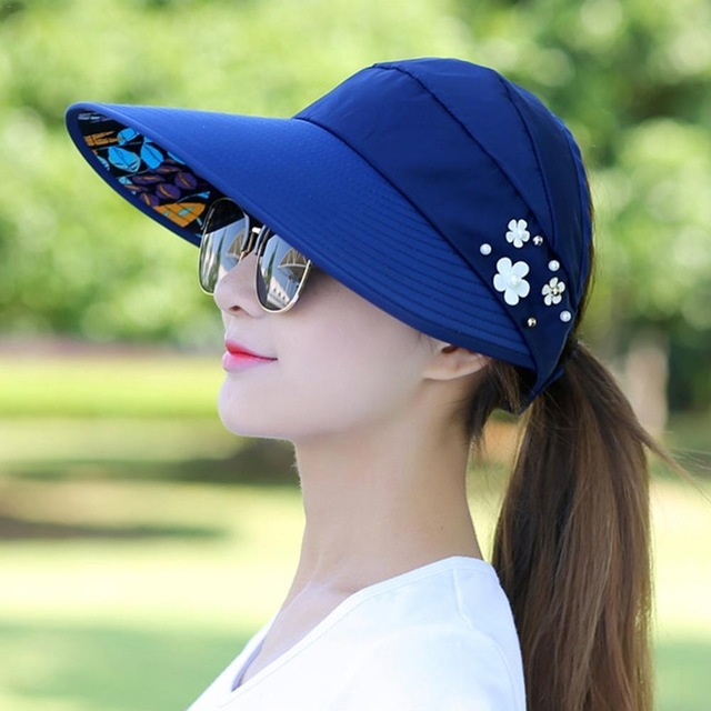 Women Summer Casual Going Out Ultraviolet-proof Korean Style Folded Sun Block Hat Breathable And Light