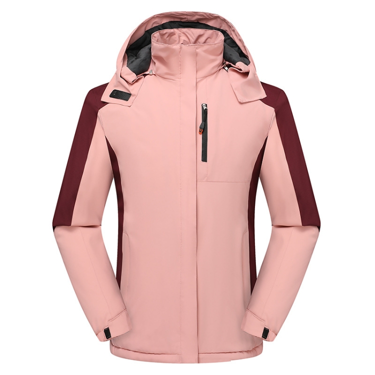 Women Winter Fleece Windproof Warm Jacket Outdoor Waterproof Breathable Mountaineering Clothing, Size: XXXL(Pink)