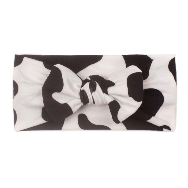 X-22070 Baby Leopard Printing Headbands Children Elastic Bow Turban(E)