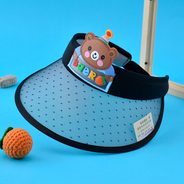 XBG-1024 Summer Children Color-changing Empty Top Hat Outdoor Sun Cap(Bear Black)