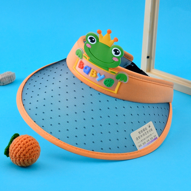 XBG-1024 Summer Children Color-changing Empty Top Hat Outdoor Sun Cap(Frog Orange)