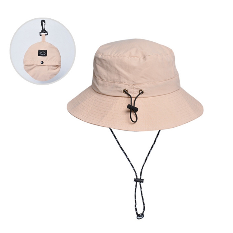 XBG-9225 Summer Waterproof Fisherman Hat Folding Storage Sun Protection Hat(Beige)
