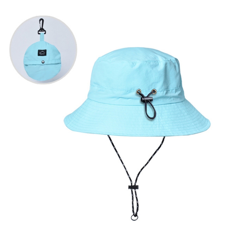 XBG-9225 Summer Waterproof Fisherman Hat Folding Storage Sun Protection Hat(Blue)