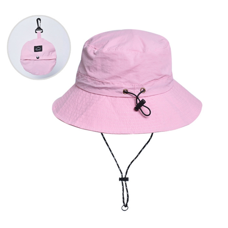 XBG-9225 Summer Waterproof Fisherman Hat Folding Storage Sun Protection Hat(Pink)