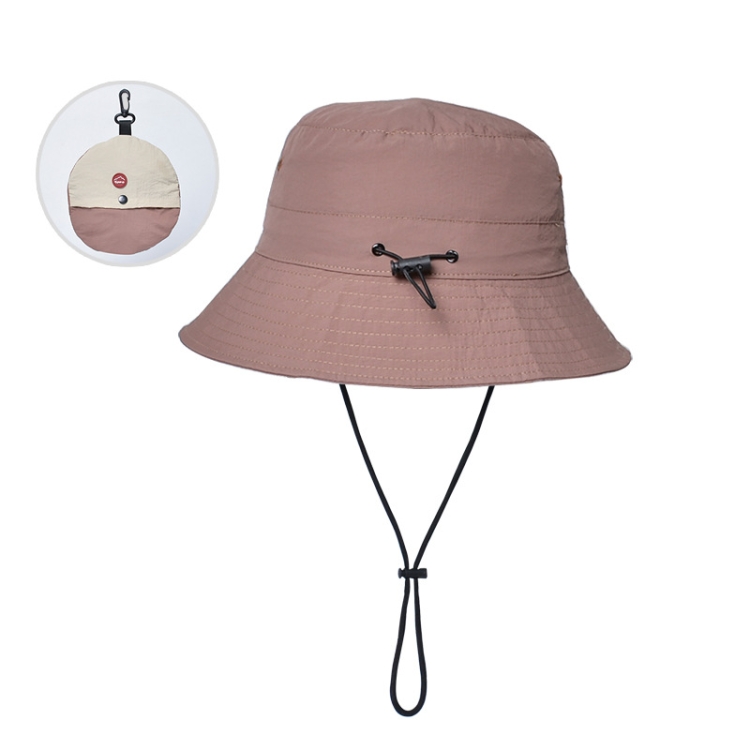 XBG-9226 Outdoor Sun Hats Foldable Color Matching Sunscreen Fisherman Hat(Coffee)