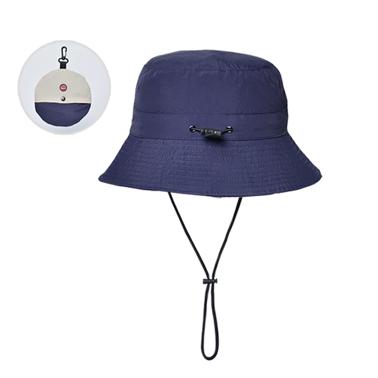 XBG-9226 Outdoor Sun Hats Foldable Color Matching Sunscreen Fisherman Hat(Navy)