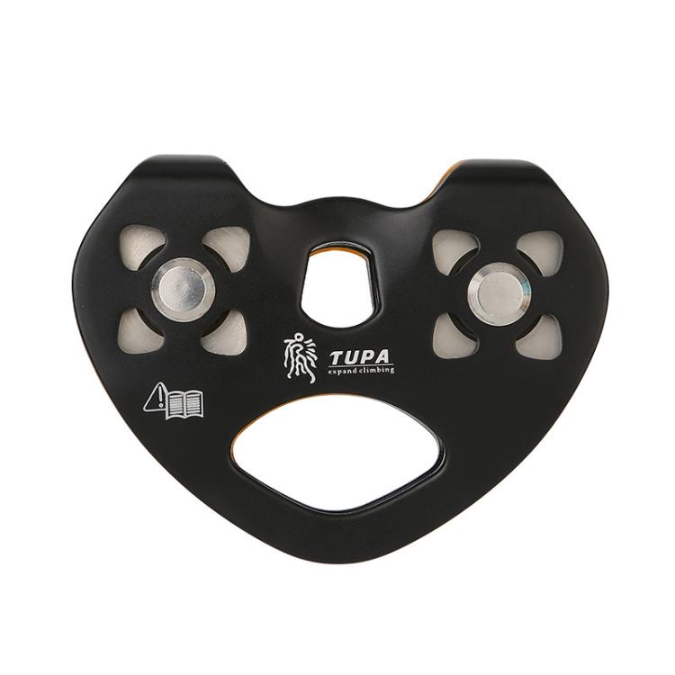 XINDA TP-Q9720 Outdoor Development Jungle Crossing Heart Shape Double Axle Ropeway Pulley(Black)