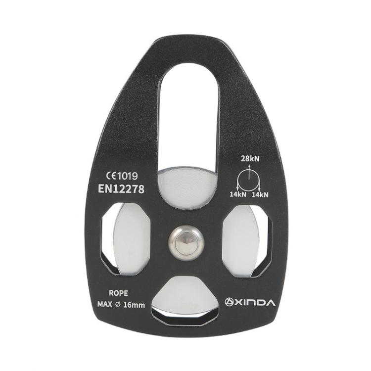 XINDA XD-8611 Outdoor Mountaineering Rescue Speedway Expansion Lifting Big Pulley With Bearing(Black)