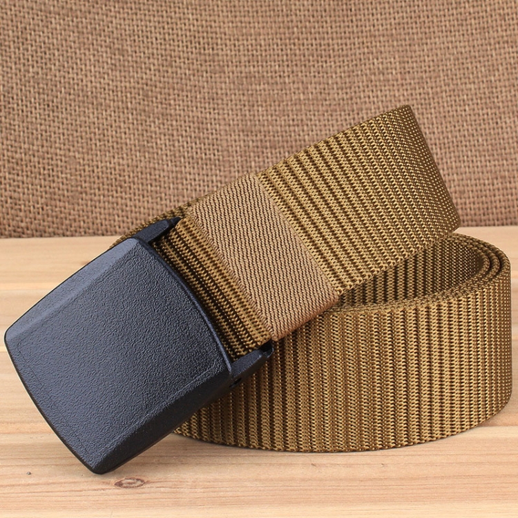 YKK 3.8cm Wide Outdoor Riding Hiking Sports Casual Style Multifunctional Nylon Waist Belt (Brown)